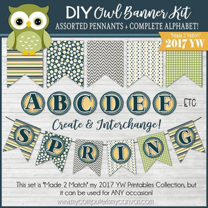 DIY Owl Banner Kit PRINTABLE {Clearance}-My Computer is My Canvas