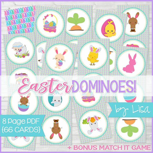 DOMINOES Game {Easter} PRINTABLE-My Computer is My Canvas