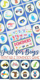 DOMINOES Game {Just for Boys} PRINTABLE-My Computer is My Canvas