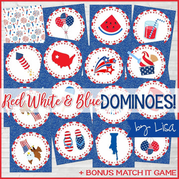 DOMINOES Game {Patriotic} PRINTABLE-My Computer is My Canvas