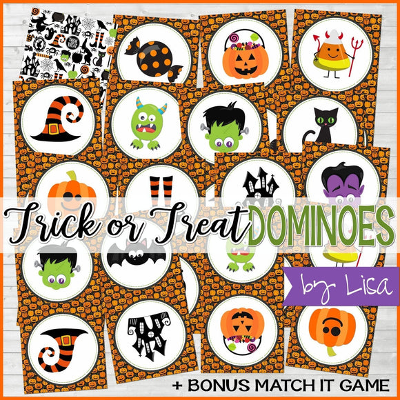 DOMINOES Game {Trick or Treat} PRINTABLE-My Computer is My Canvas