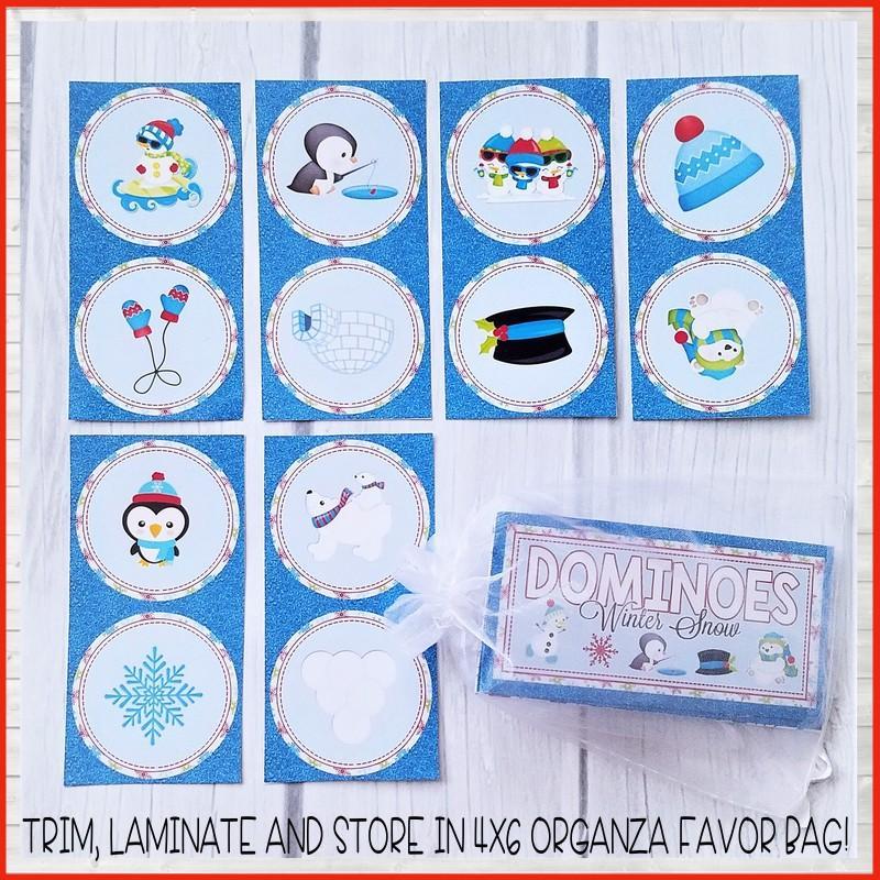 DOMINOES Game {Winter} PRINTABLE-My Computer is My Canvas