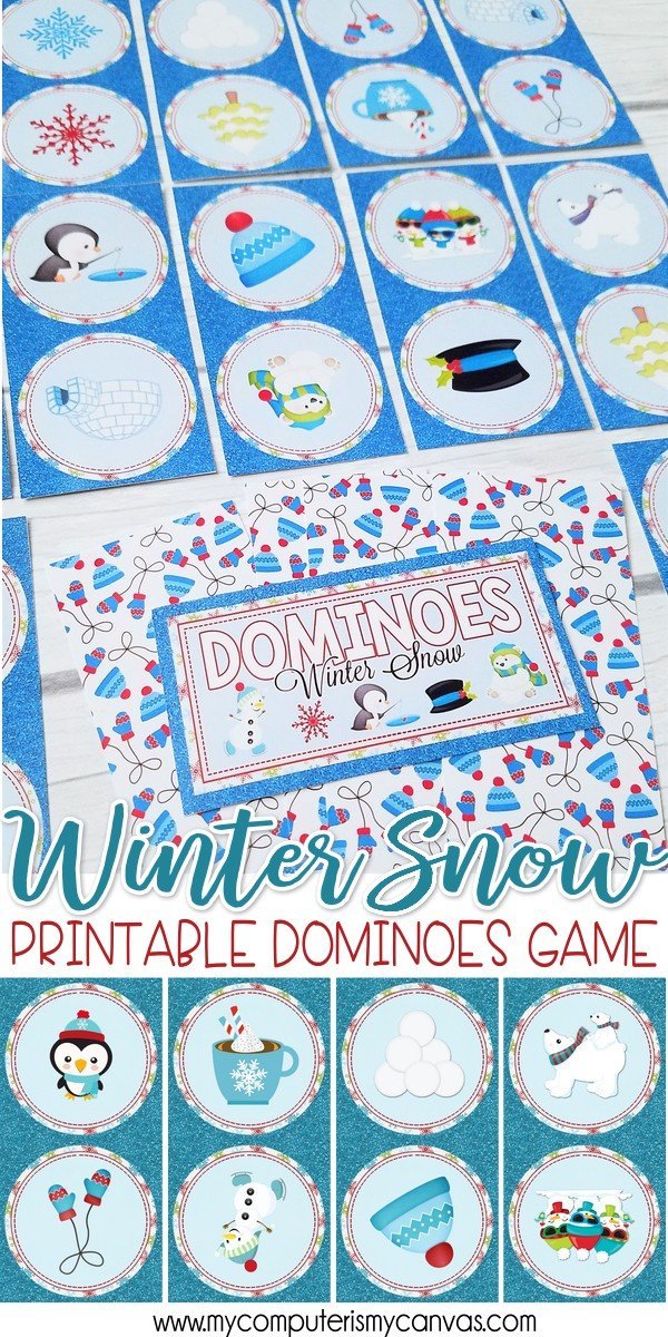 DOMINOES Game {Winter} PRINTABLE-My Computer is My Canvas