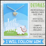 EASTER Lamb Charm Necklace {with Quote Card} SHIPPED