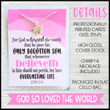 EASTER Lamb Charm Necklace {with Quote Card} SHIPPED