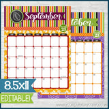 EDITABLE 2023 Decorative Monthly Calendars {8.5x11} Printable