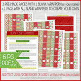 4in1 CHRISTMAS Nugget Wrapper SET {+BLANKS} PRINTABLE-My Computer is My Canvas