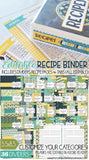 EDITABLE Recipe Binder Collection NAVY {Half Size 5.5x8.5} PRINTABLE