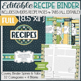 EDITABLE Recipe Collection {NAVY EDITION} Discounted Bundle