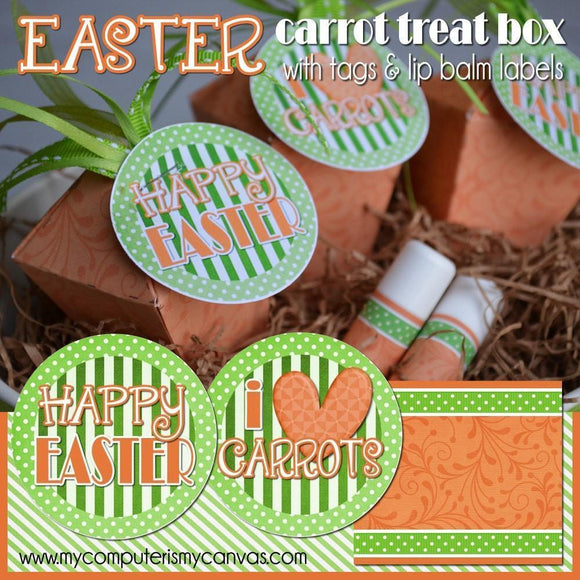 Easter Carrot Treat Box PRINTABLE {Clearance}-My Computer is My Canvas