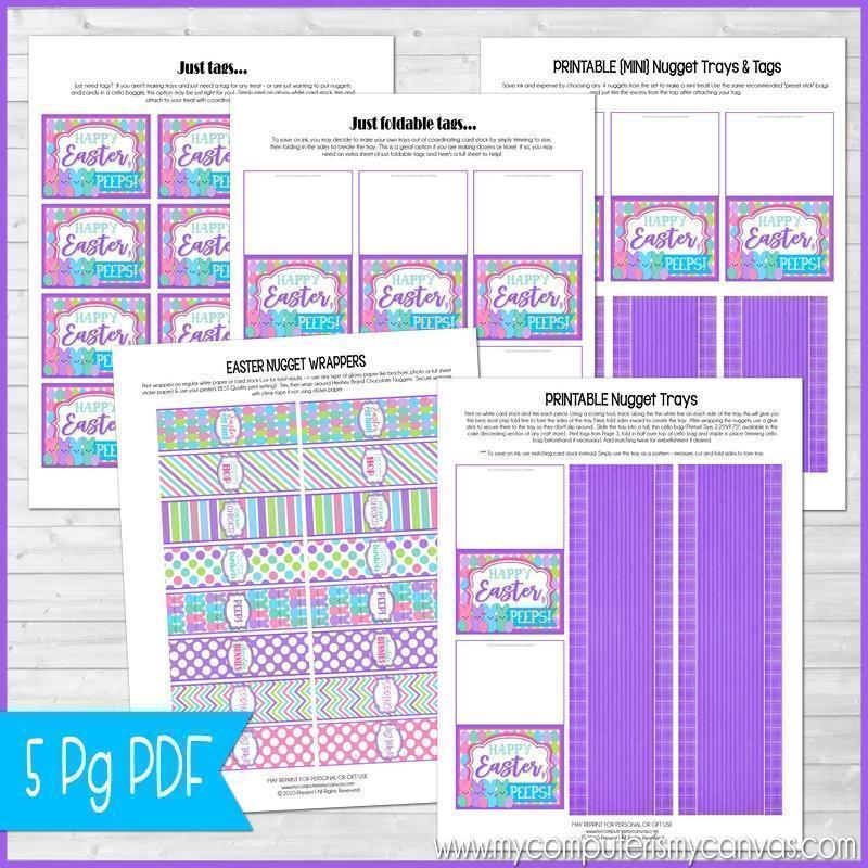 Easter Nugget Wrappers PRINTABLE-My Computer is My Canvas
