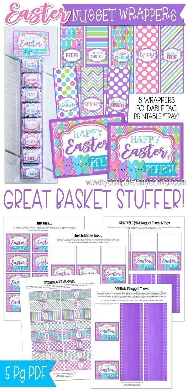 Easter Nugget Wrappers PRINTABLE-My Computer is My Canvas