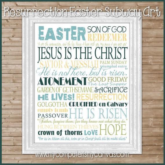 Easter Subway Art {Resurrection} PRINTABLE-My Computer is My Canvas