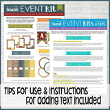 Editable Event Kit {CAMP THEMED} PRINTABLE