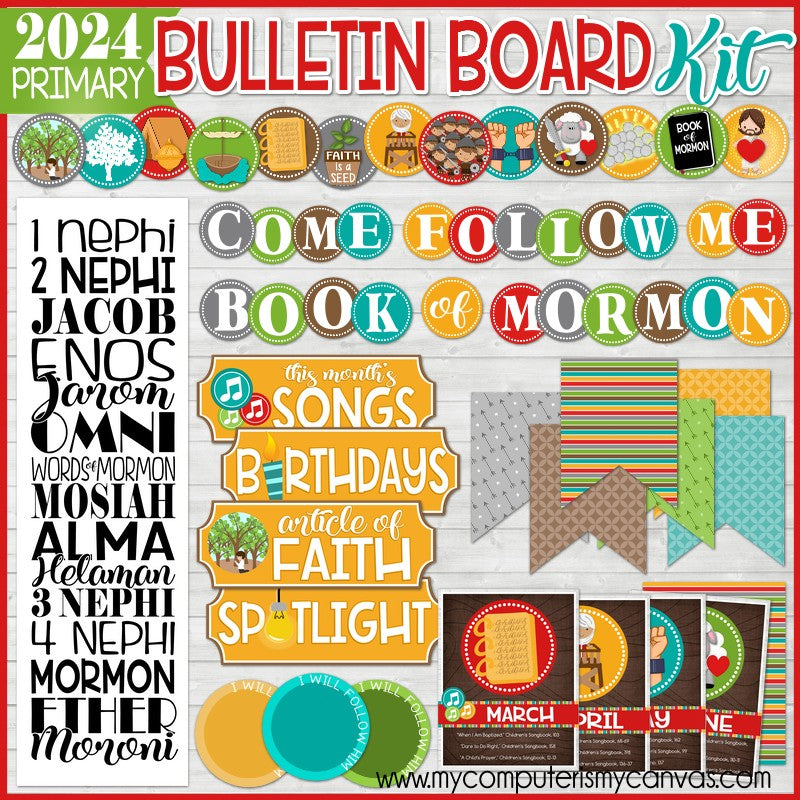 FREE 2024 PRIMARY Bulletin Board Kit {BOOK of MORMON} PRINTABLES ...