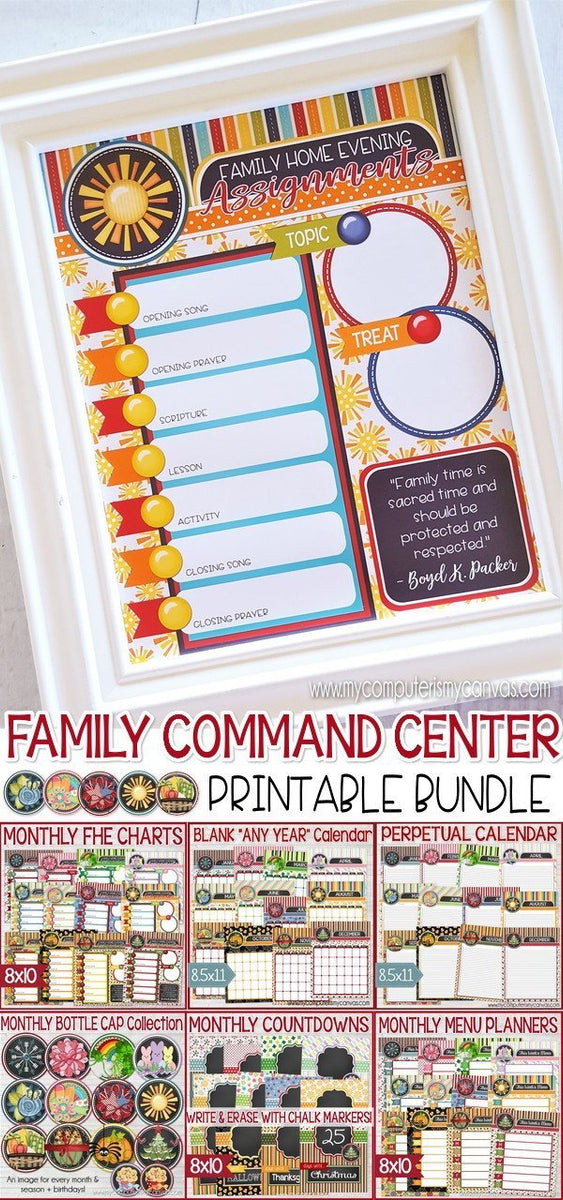 Family Command Center PRINTABLES {Discounted Bundle} – Bloom to Balm ...