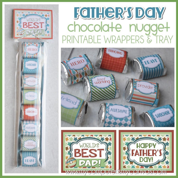 Father's Day Nugget Wrappers PRINTABLE-My Computer is My Canvas