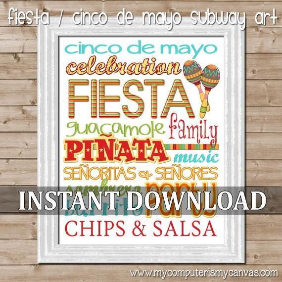 Fiesta Cinco de Mayo Subway Art PRINTABLE-My Computer is My Canvas