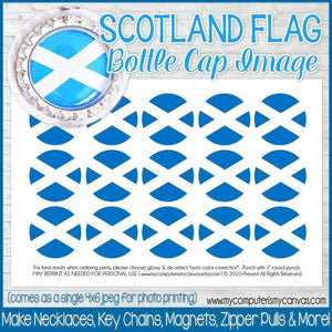 Flag Bottle Cap PRINTABLE {SCOTLAND}-My Computer is My Canvas
