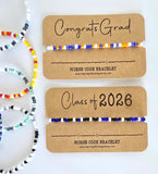 MORSE CODE BRACELET Printable Bundle {2026 GRADUATION & Numbers} + Editable Bracelet Card