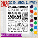 2026 Graduation Subway Art {COLOR BUNDLE} Printable