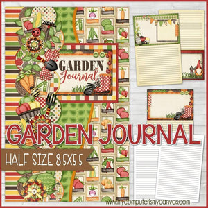 Garden Journal {Half Size 8.5x5.5} PRINTABLE-My Computer is My Canvas