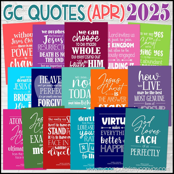 General Conference Quotes {APR 2025} FREEBIE