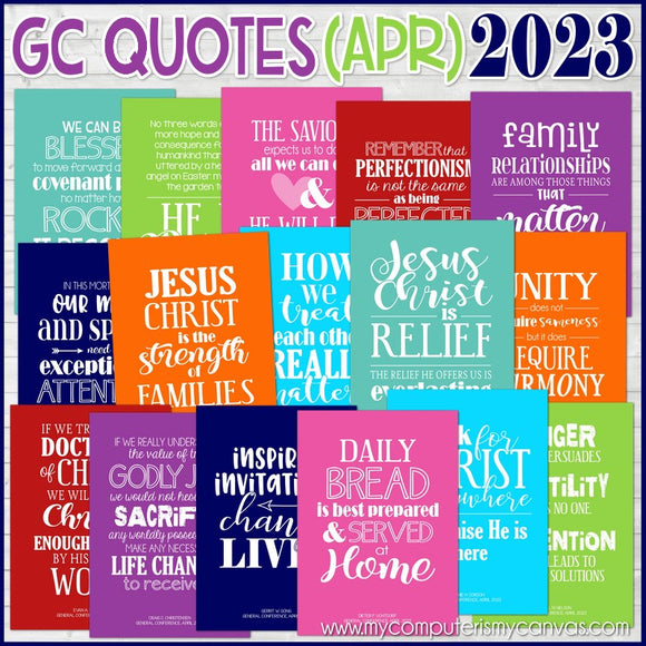 General Conference Quotes {APRIL 2023} FREEBIE