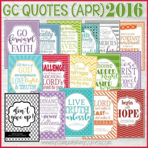 General Conference Quotes {April 2016} FREEBIE-My Computer is My Canvas
