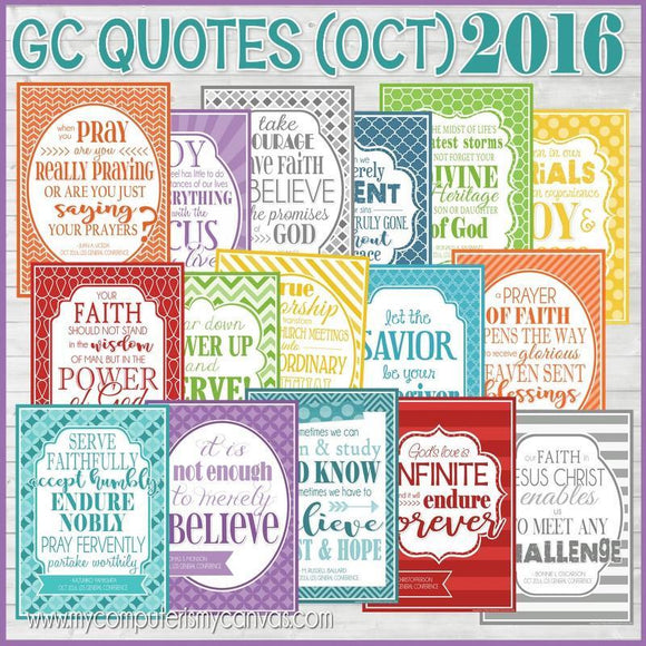 General Conference Quotes {October 2016} FREEBIE-My Computer is My Canvas