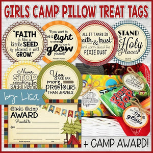 Girls Camp {Gift Tag Kit} + Award Certificate PRINTABLE-My Computer is My Canvas