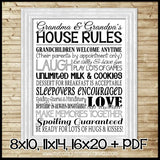 Grandparents House Rules Subway Art PRINTABLE-My Computer is My Canvas