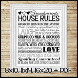 Grandparents House Rules Subway Art PRINTABLE-My Computer is My Canvas