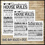 Grandparents House Rules Subway Art PRINTABLE-My Computer is My Canvas