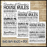 Grandparents House Rules Subway Art PRINTABLE-My Computer is My Canvas