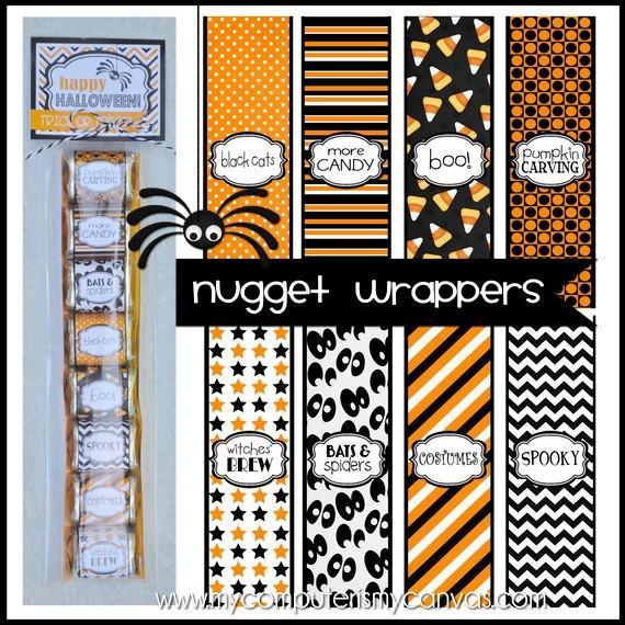 Halloween Nugget Wrappers PRINTABLE-My Computer is My Canvas