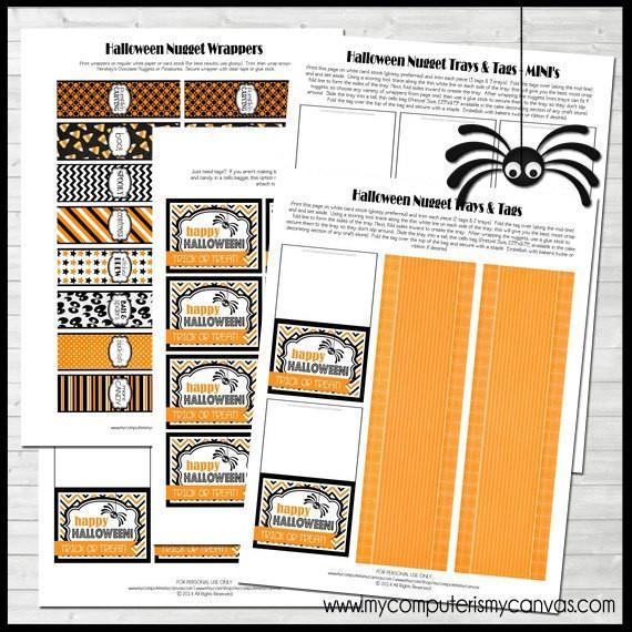 Halloween Nugget Wrappers PRINTABLE-My Computer is My Canvas