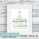 Temple Subway Art {Montpelier Idaho} PRINTABLE