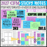 2027 CFM Weekly Sticky Notes {New Testament} PRINTABLE