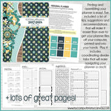 JULY 2017 to JUNE 2018 PRINTABLE Planner Kit {Navy & Teal Cover}-My Computer is My Canvas