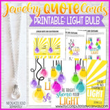 Jewelry QUOTE Cards {LIGHT BULB} PRINTABLE