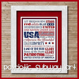 July 4th Patriotic Subway Art PRINTABLE-My Computer is My Canvas
