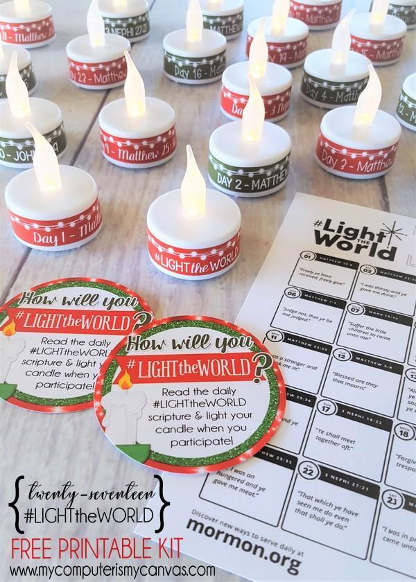 LIGHT the WORLD {Tea Light Wraps} FREEBIE Printable Kit (2017) – My ...
