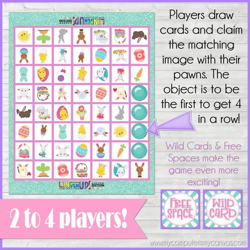 LINE 'Em UP! {Easter} PRINTABLE Game-My Computer is My Canvas