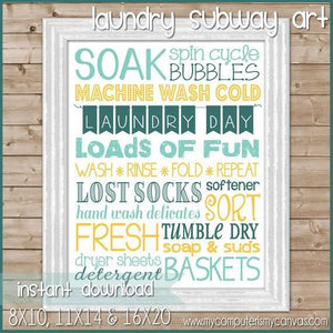 Laundry Room Subway Art PRINTABLE-My Computer is My Canvas