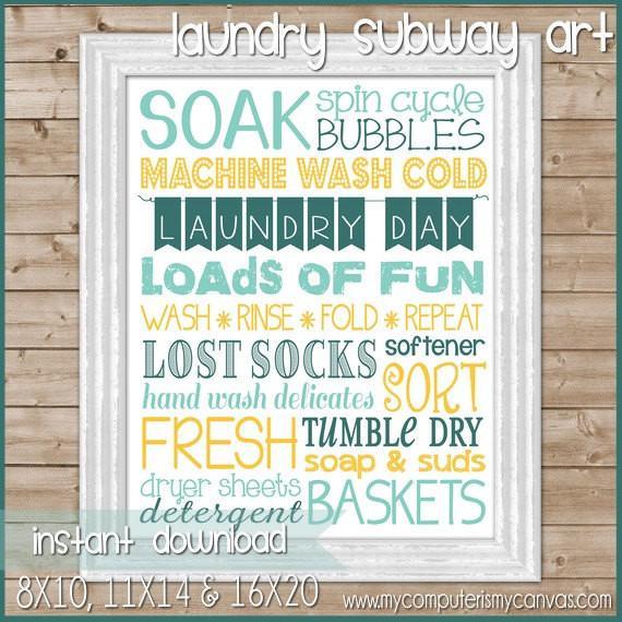 Laundry Room Subway Art PRINTABLE-My Computer is My Canvas