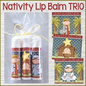Lip Balm Trio {Nativity} PRINTABLE-My Computer is My Canvas