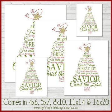 Luke 2 Christmas Tree Subway Art PRINTABLE-My Computer is My Canvas