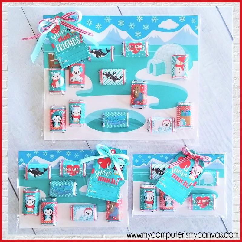 MINIATURE BAR WRAPS {Polar Scene} PRINTABLE-My Computer is My Canvas