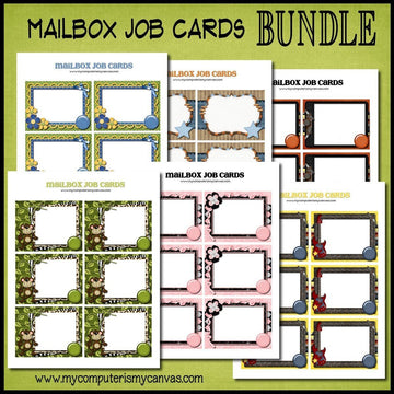 Mailbox Job Chore Cards - PRINTABLE {CLEARANCE}-My Computer is My Canvas